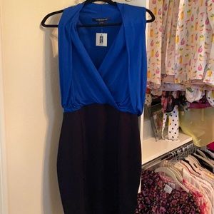 Darling faux wrap jersey dress